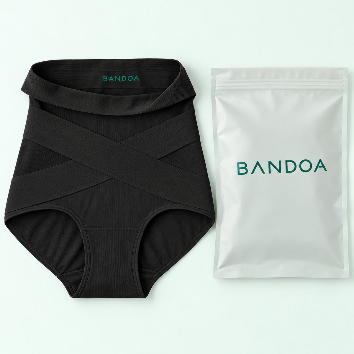 Logo Bandoa imprimé à l'intérieur de la ceinture et pochette