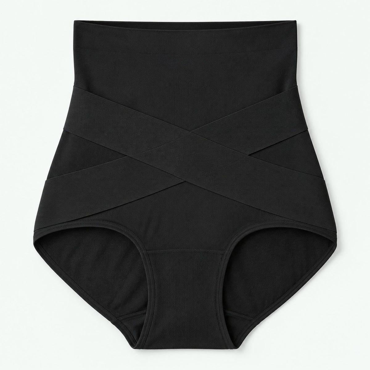 Culotte gainante post-partum Bandoa noire à bandes croisées